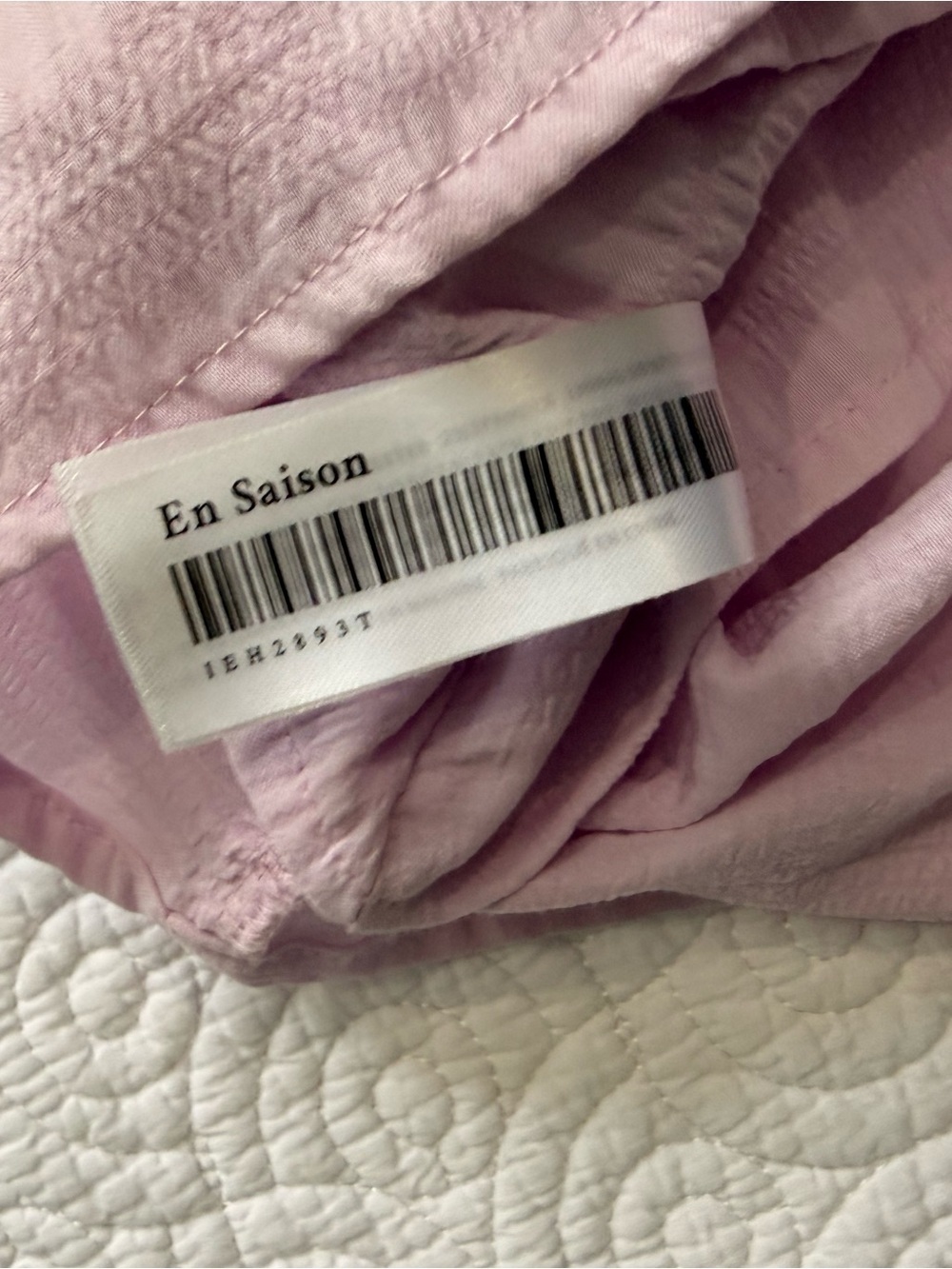 En Saison Pastel Lilac Ruffle-Smock Blouse Large - Picture 10 of 12